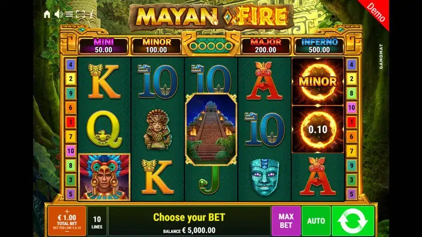 Mayan Fire slot screenshot 1