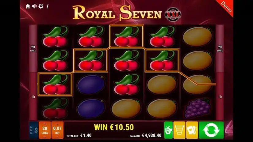 Royal Seven XXL slot screenshot 2