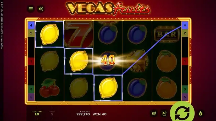 Vegas Fruits slot screenshot 4