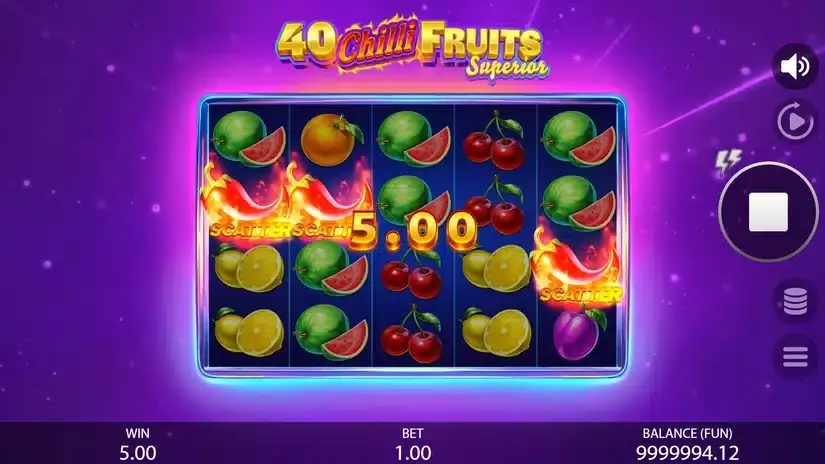 40 Chilli Fruits Superior slot screenshot 3