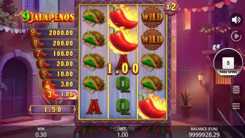9 Jalapenos slot screenshot