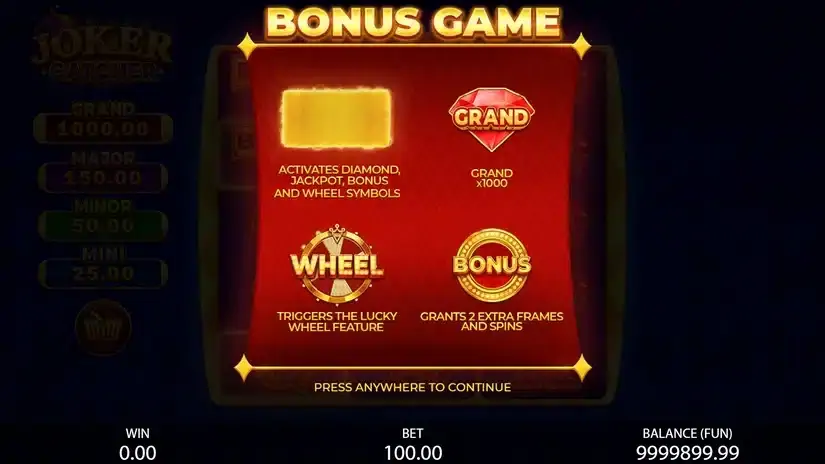 Joker Catcher slot screenshot 3