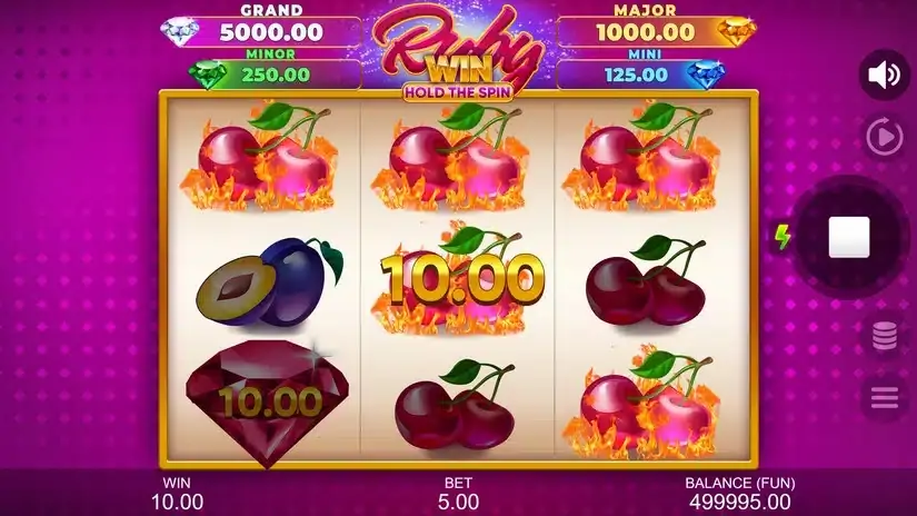 Ruby Win: Hold the Spin slot screenshot 2