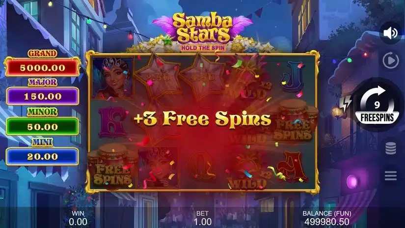 Samba Stars: Hold the Spin slot screenshot 4