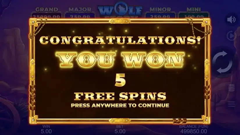 Wolf Story slot screenshot 3