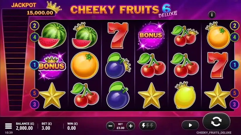 Cheeky Fruits 6 Deluxe slot screenshot 