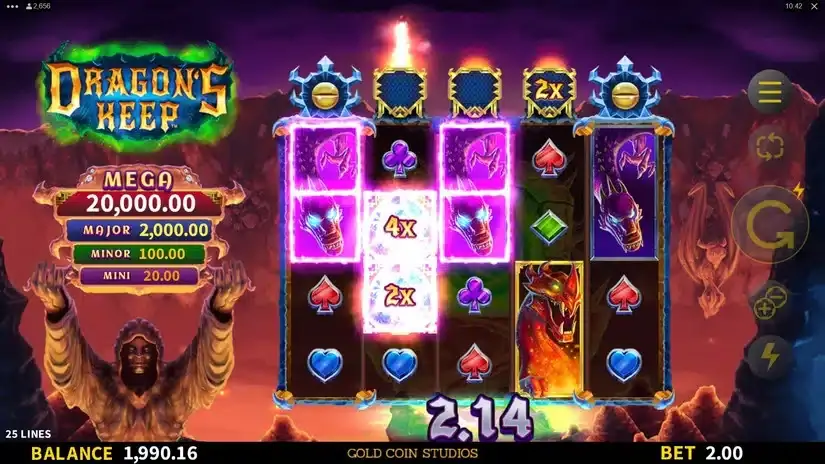 Dragon’s Keep slot screenshot 2