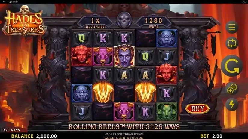 Hades Lost Treasures slot screenshot 1