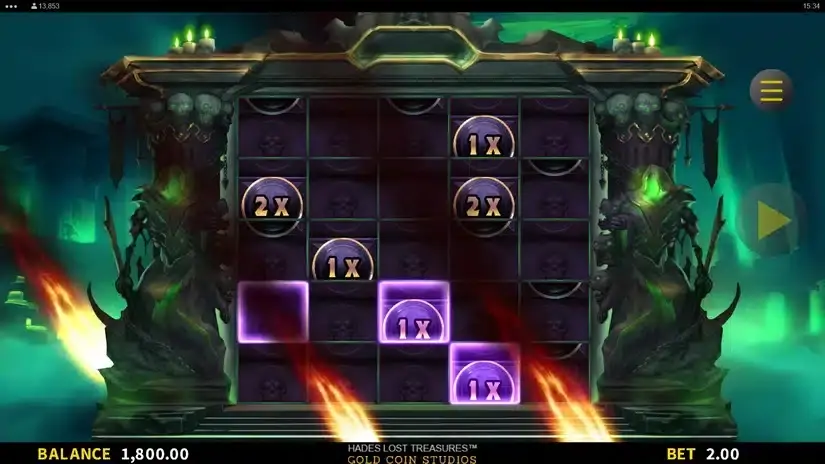 Hades Lost Treasures slot screenshot 2