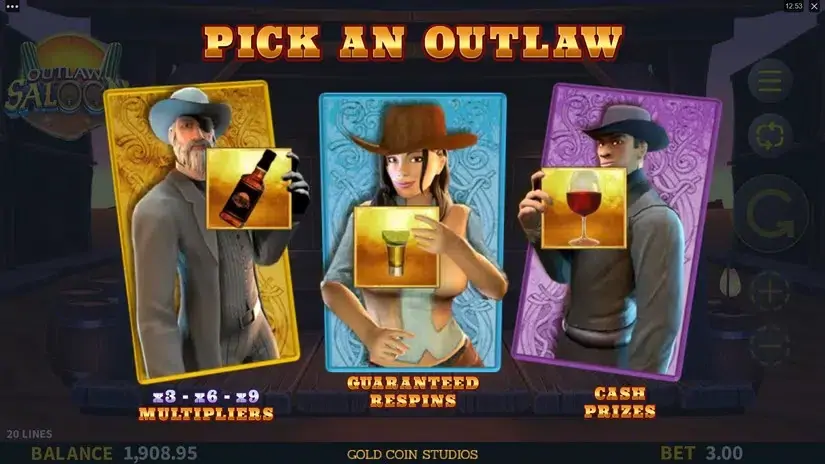 Outlaw Saloon slot screenshot 5