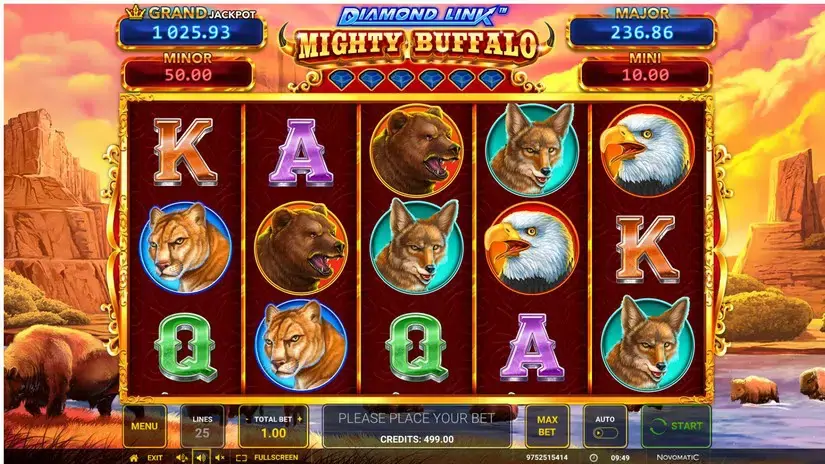 Diamond Link Mighty Buffalo slot screenshot 1