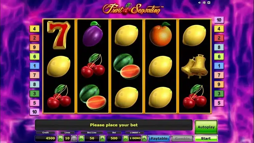 Fruit Sensation slot screenshot 1