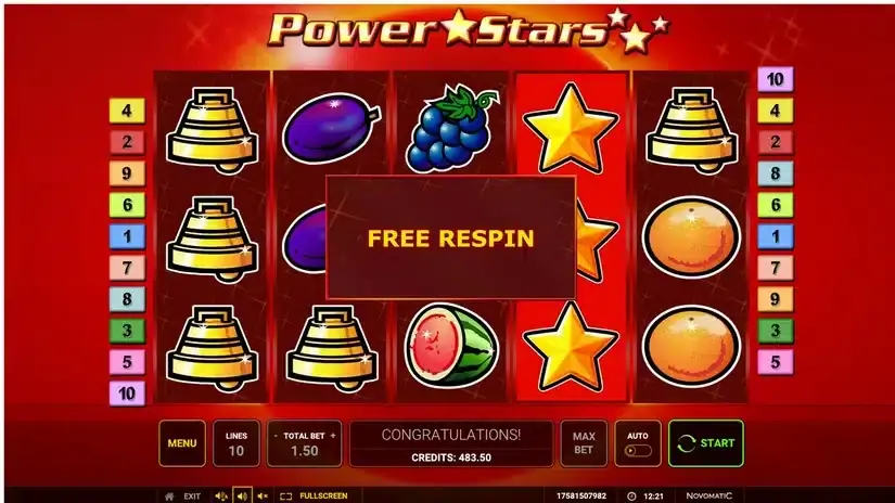 Power Stars slot screenshot 3