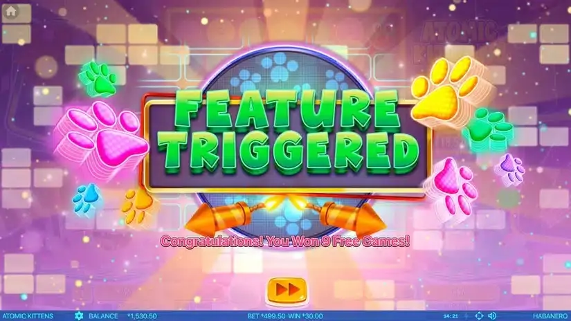 Atomic Kittens slot screenshot 3