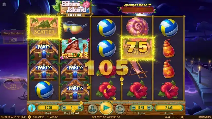 Bikini Island Deluxe slot screenshot 4