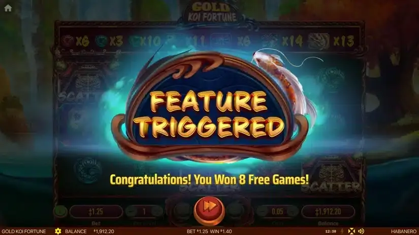 Gold Koi Fortune slot screenshot 2