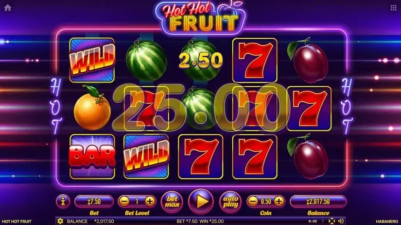 Hot Hot Fruit slot screenshot 2