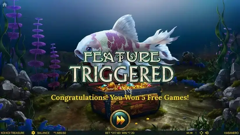 Koi Koi Treasure slot screenshot 2