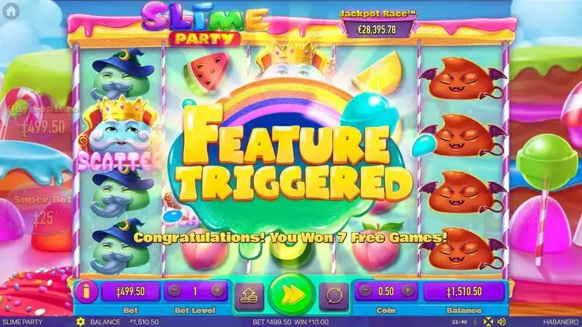 Slime Party slot screenshot 3