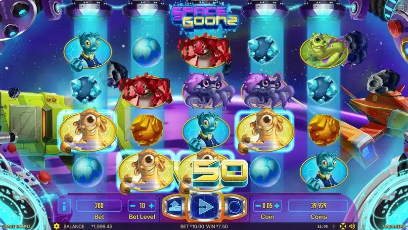 Space Goonz slot screenshot 3