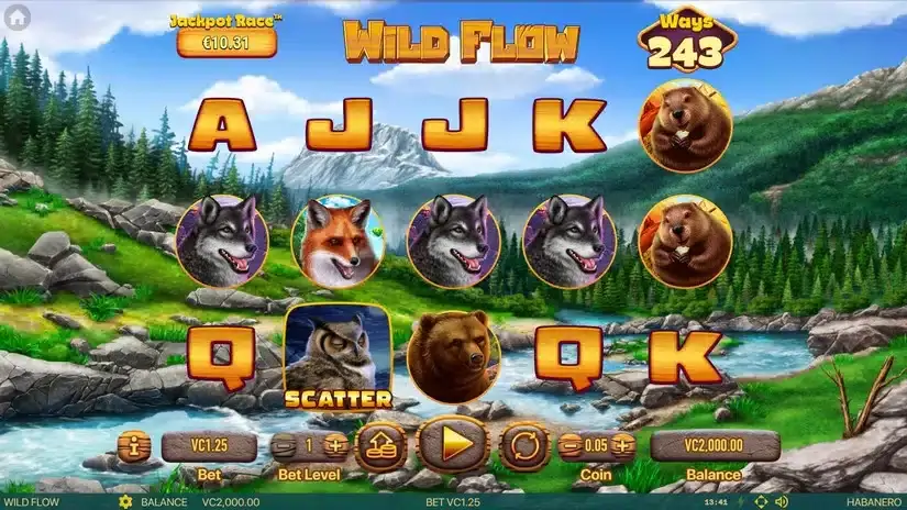 Wild Flow slot screenshot 1