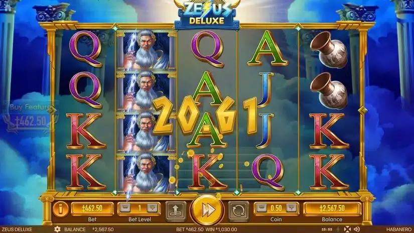 Zeus Deluxe slot screenshot 4