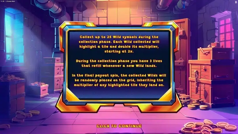 Chicken Man slot screenshot 3