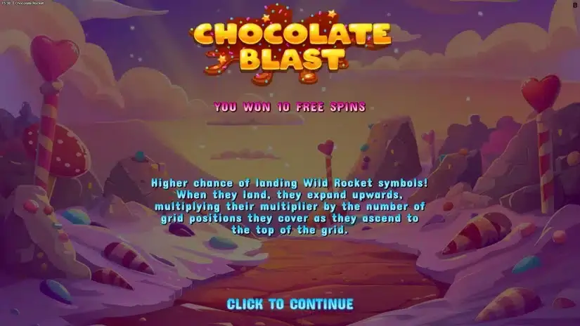Chocolate Rocket slot screenshot 3
