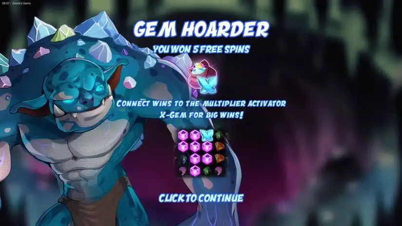 Gronk’s Gems slot screenshot 8