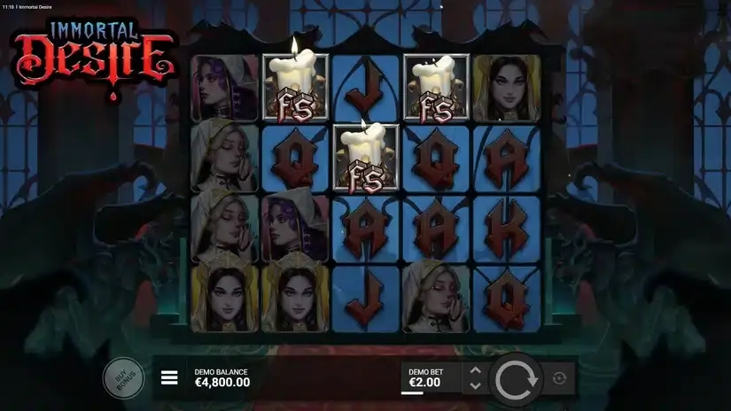 Immortal Desire slot screenshot 2