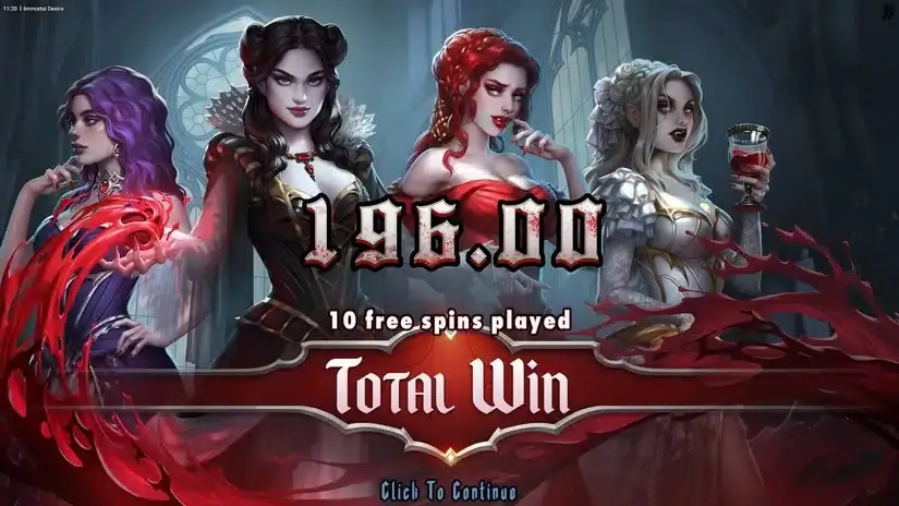 Immortal Desire slot screenshot 