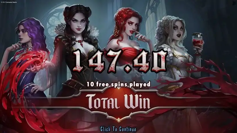 Immortal Desire slot screenshot 5