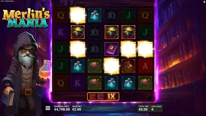 Merlin’s Mania slot screenshot 4
