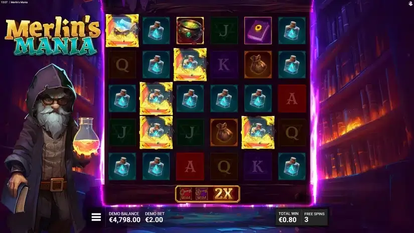 Merlin’s Mania slot screenshot 5