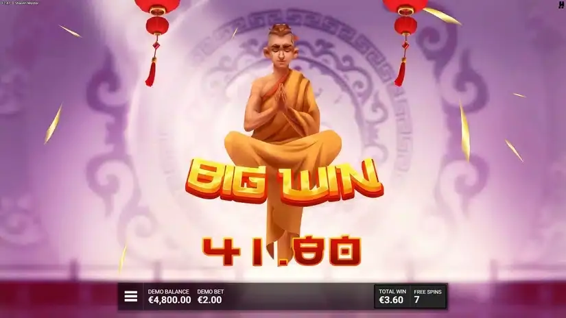 Shaolin Master slot screenshot