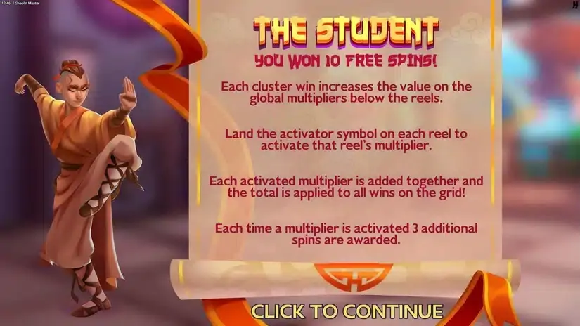 Shaolin Master slot screenshot 3