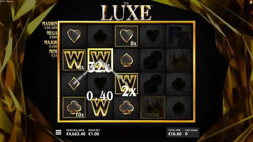 The Luxe slot screenshot