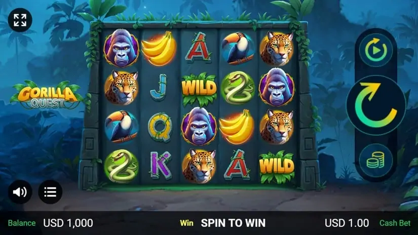 Gorilla Quest slot screenshot 1