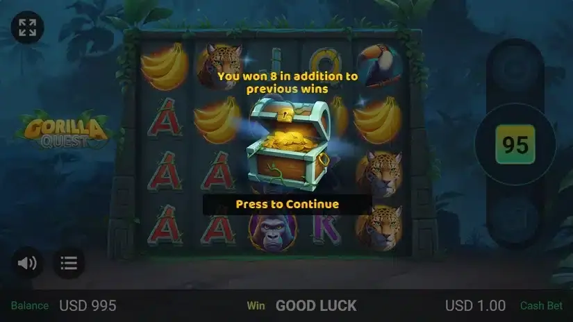 Gorilla Quest slot screenshot 5