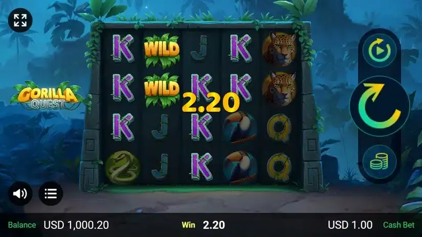 Gorilla Quest slot screenshot 2
