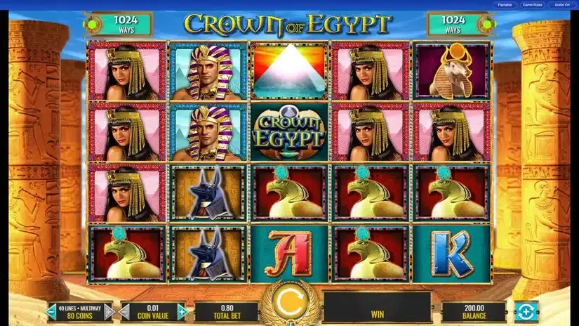 Crown of Egypt slot screenshot 1