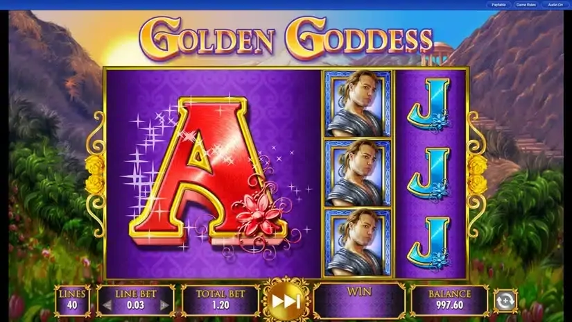 Golden Goddess slot screenshot 2