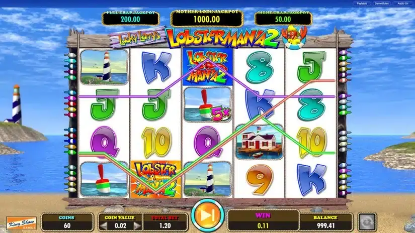Lucky Larry’s Lobstermania 2 slot screenshot 3