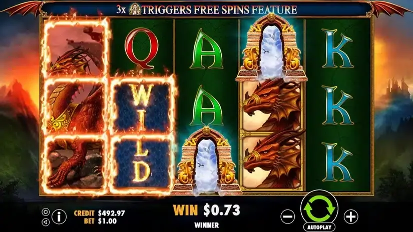 Queen and the Dragons slot screenshot 4