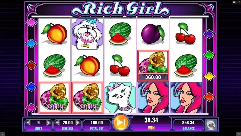 She’s a Rich Girl slot screenshot 2