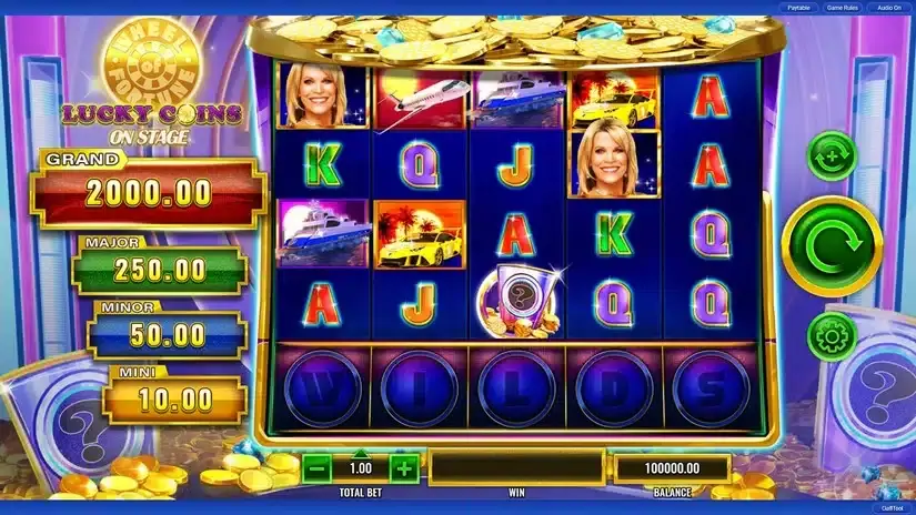 Wheel of Fortune Lucky Coins on Stage slot screenshot 1