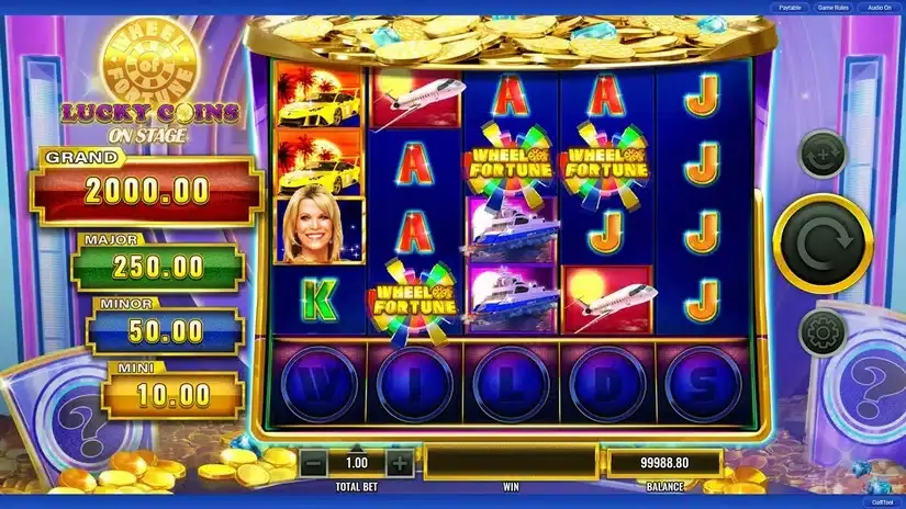 Wheel of Fortune Lucky Coins on Stage slot screenshot 3
