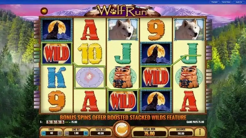 Wolf Run slot screenshot