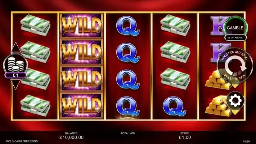 Gold Cash Free Spins slot screenshot 1