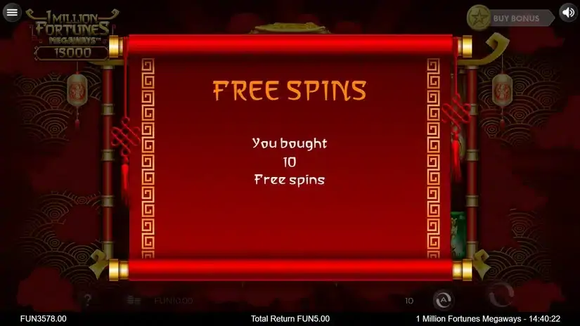 1 Million Fortunes Megaways slot screenshot 3